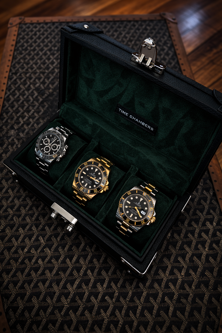 Three Watch Trunk - Founders Edition (Green Alcantara)