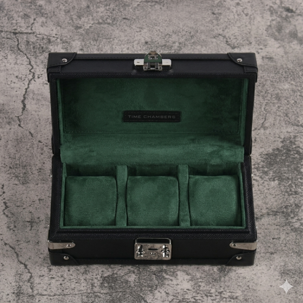 Three Watch Trunk - Founders Edition (Green Alcantara)