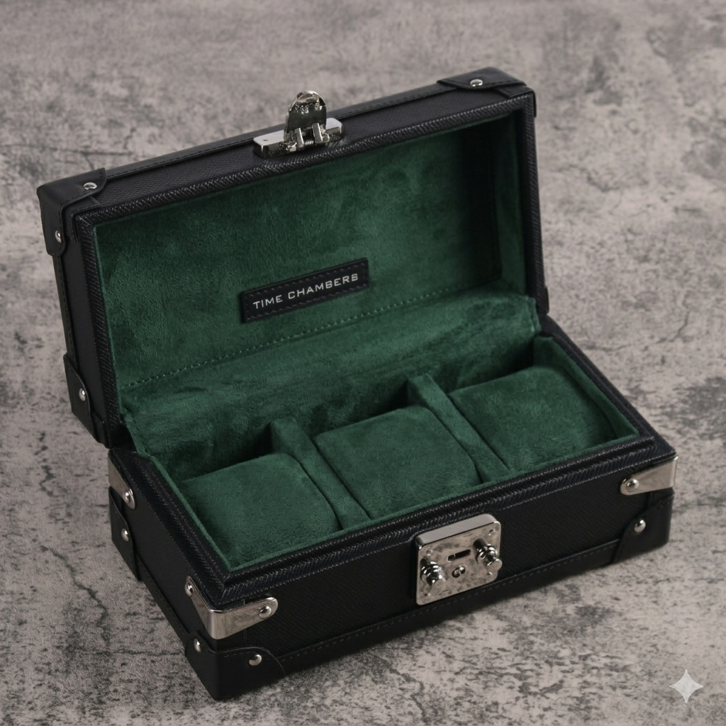 Three Watch Trunk - Founders Edition (Green Alcantara)