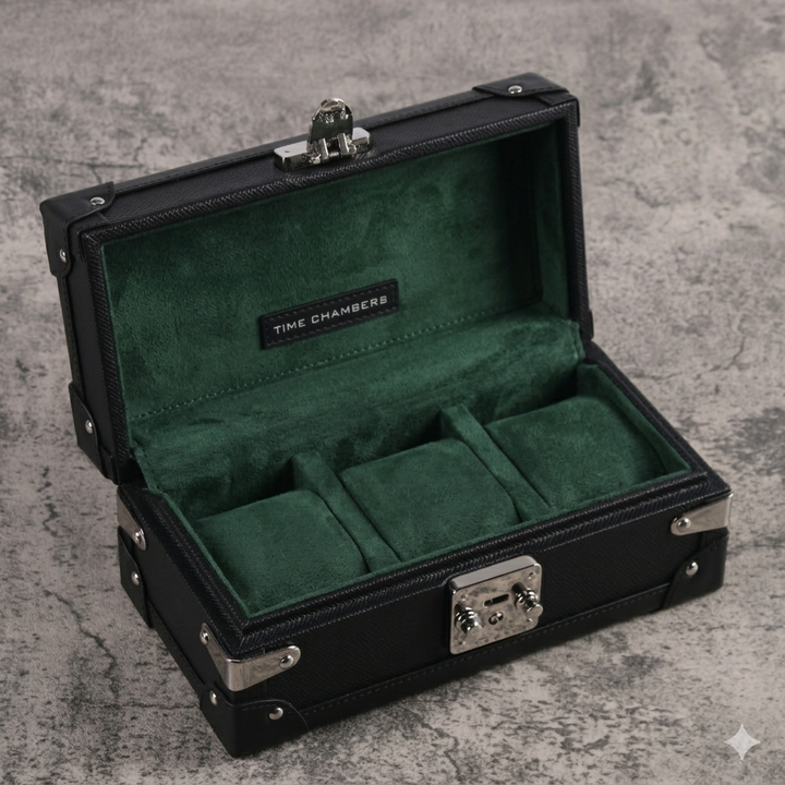 Three Watch Trunk - Founders Edition (Green Alcantara)