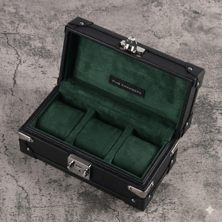 Three Watch Trunk - Founders Edition (Green Alcantara)