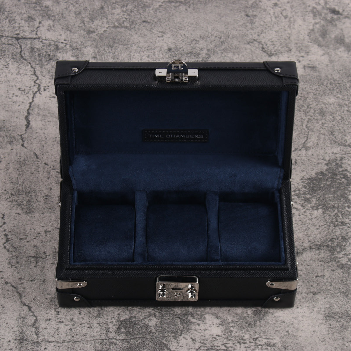 Three Watch Trunk - Founders Edition (Blue Alcantara)